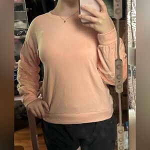Small Kaari Blue Peach Colored Sweater